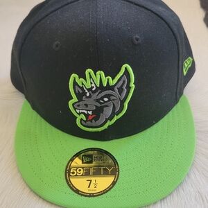 New Era Black and Green Cap with Embroidered Design